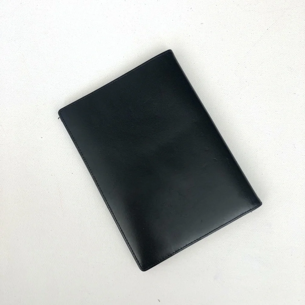 Mont Blanc Black Classic Leather Passport Holder